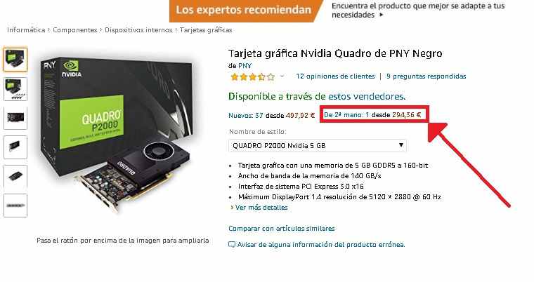 Nvidia Quadro P2000 segunda mano